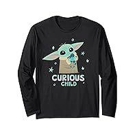 Star Wars The Mandalorian Grogu with Frog Curious Child Long Sleeve T-Shirt