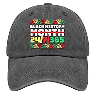 Black History Month 24 7 365 American Holiday caps Vintage Cotton Washed Baseball Caps Adjustable