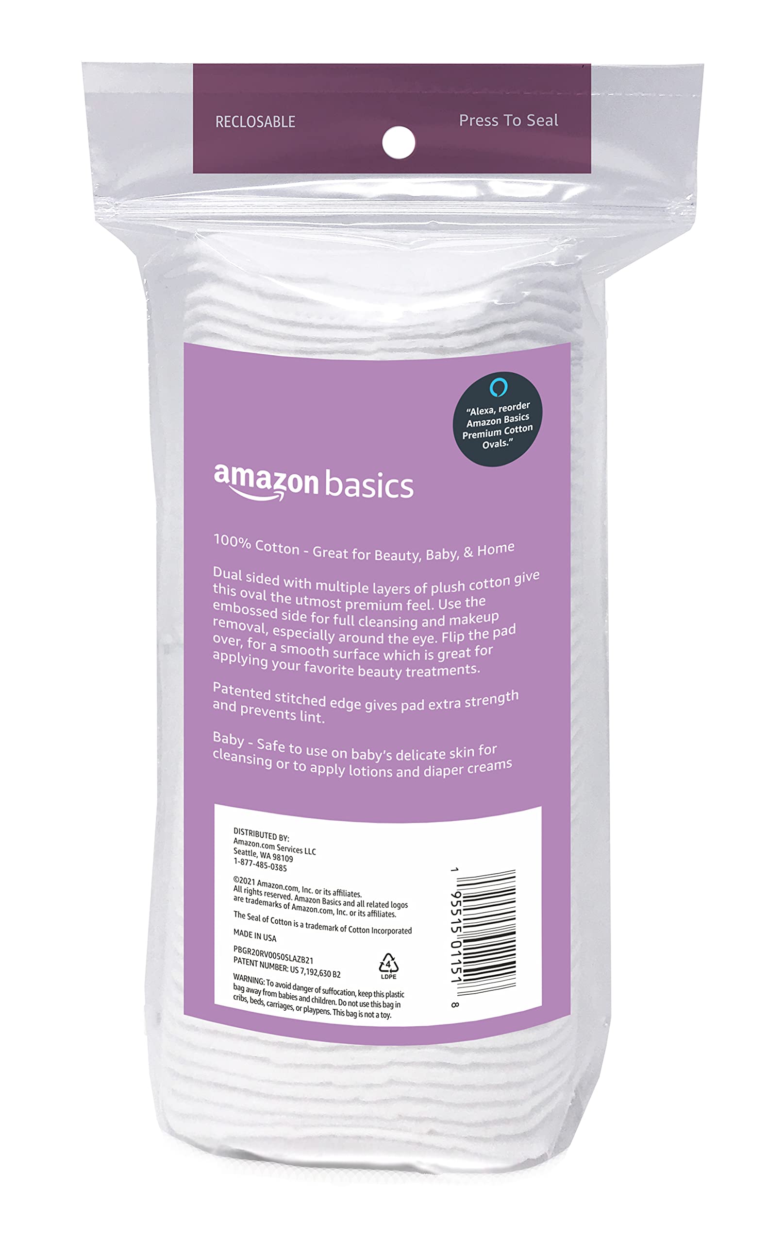 Amazon Basics Oval Premium Pads, 50ct, 6-Pack (Previously Solimo)