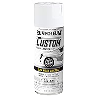 Rust-Oleum 352722 Automotive Custom Lacquer Spray Paint, 11 oz, Gloss White