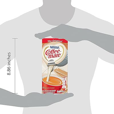 Coffee-Mate Liquid Creamer, Original, 0.375 Oz, 50 Ct, Bundle of 4