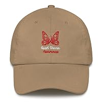 Heart Month Awareness Red Butterfly Effect Change Life Dad Cap