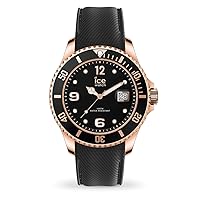 Ice-Watch - ICE Steel Black Rose Gold - Black Watch with Silicone Strap