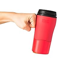 Mighty Mug Plastic Travel Mug, No Spill Double Wall Tumbler, Cold/Hot, Cup-Holder Friendly, Dishwasher Safe, (Red, 12oz)