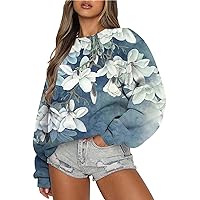 Printing Sweatshirt For Womens Fashion Long Sleeves Round Neck Sweater Pullover Fall Spring Winter Clothing Soft