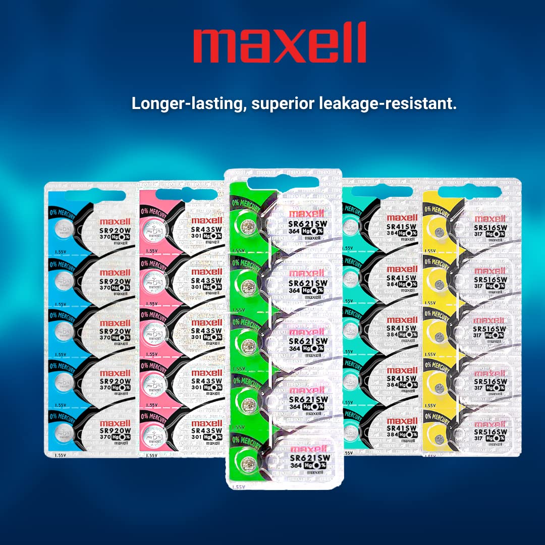 Maxell 364 Sr621Sw 1.55V Sheng Maxell Mike Seelbach Watch Battery Coin Button Batteries(20pcs)