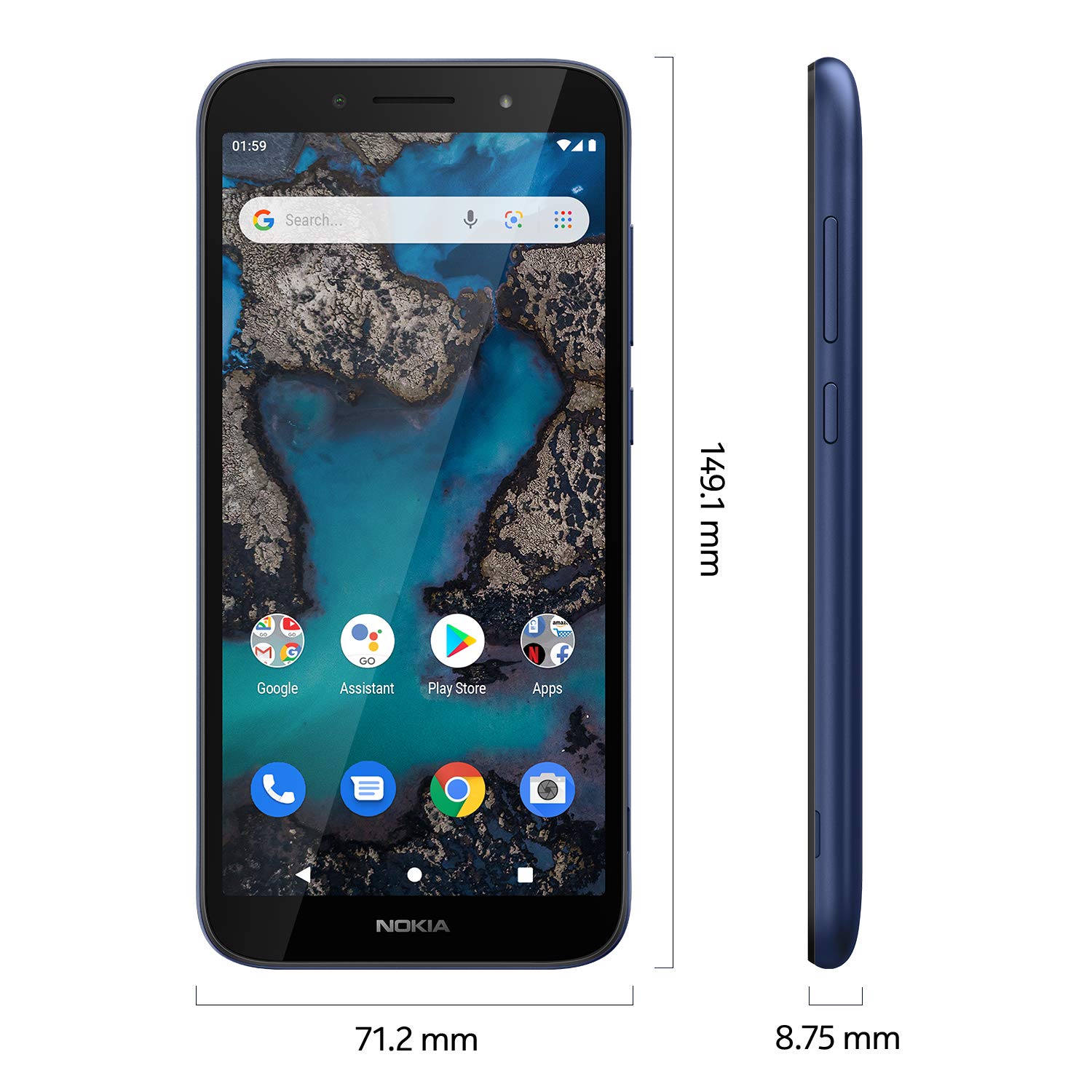 Nokia C1 Plus | Android 10 (Go Edition) | Unlocked Smartphone | 5.45