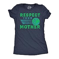 Womens Funny T Shirts Respect Your Mother Sarcastic Earth Day Graphic Tee