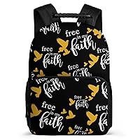 Free in My Faith Pigeon 16 Inch Travel Laptop Backpack Casual Hiking Backpack with Mesh Side Pockets for Business Work