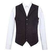 Mens Vest Lapel Wool Herringbone Tweed Vests Slim Business Vests Custom Made Sleeveless