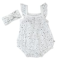 HonestBaby Multipack Short Romper Sets and Dresses 100% Organic Cotton for Infant Baby and Toddler Boys, Girls, Unisex