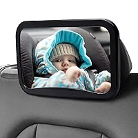 Amazon Basics Safety Car Seat Mirror for Rear Facing Infant with Wide Crystal Clear View