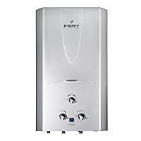 Marey Gas Tankless Water Heater - 16L 4.2 GPM Natural Gas Water Heaters for Outdoor Use with LED Display - Off Grid Water Heater