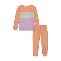 girls Fleece Crewneck Pullover & Jogger Set