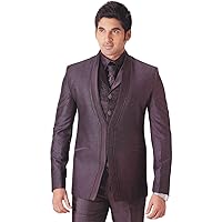 Mens Exclusive Polyester 6 pc Wine Tuxedo Suit TX717