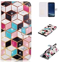 3D Painted Flip Cover for Galaxy S8 Phone Protection PU Leather Wallet Protective Case Stand Compatible with Samsung Galaxy S8, G950U G950W G950F G950FD 5.8 inches Smartphone - Colorful