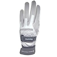 Zero Friction Men’s Compression Fit Theratec Golf Glove, Wrist Wrap, Right Hand, White
