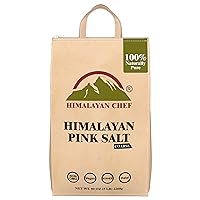 Himalayan Chef Pink Salt Coarse for Grinder Refills - 5 lbs 100% Natural Enriched with 84 Essential Minerals, Certified Pink Salt