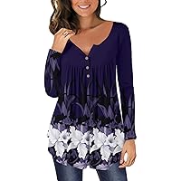 Mystry Zone Womens Top Casual Blouse Button Up Ruffle Tunic Shirts Fit Flare S-3XL