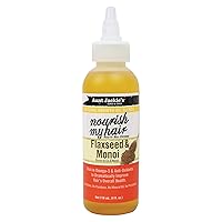 Aunt Jackie's Natural Growth Oil Blends Nourish My Hair - Flaxseed and Monoi, Improve Hair's Overall Health, Rich in Omega-3 and Anti-Oxidants, 4 oz