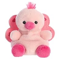 Aurora® Adorable Palm Pals™ Freya Peacock™ Stuffed Animal - Pocket-Sized Play - Collectable Fun - Pink 5 Inches