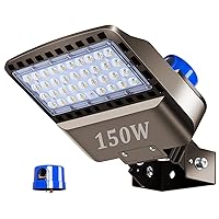 150W LED Parking lot Lights Commercial with Trunnion,21000Lm Eqv 600W HPS Bright Wall Mount Dusk to Dawn Flood Light Outdoor 85-277V IP65 Waterproof 5500K Shoebox Barn lamp for Yard,Street