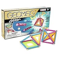 Geomag - GLITTER - 22-Piece Magnetic Building Set, Certified STEM Construction Toy, Safe for Ages 3 and Up