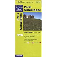 109- Paris/Compiegne IGN Map (English, French and German Edition) 109- Paris/Compiegne IGN Map (English, French and German Edition) Map