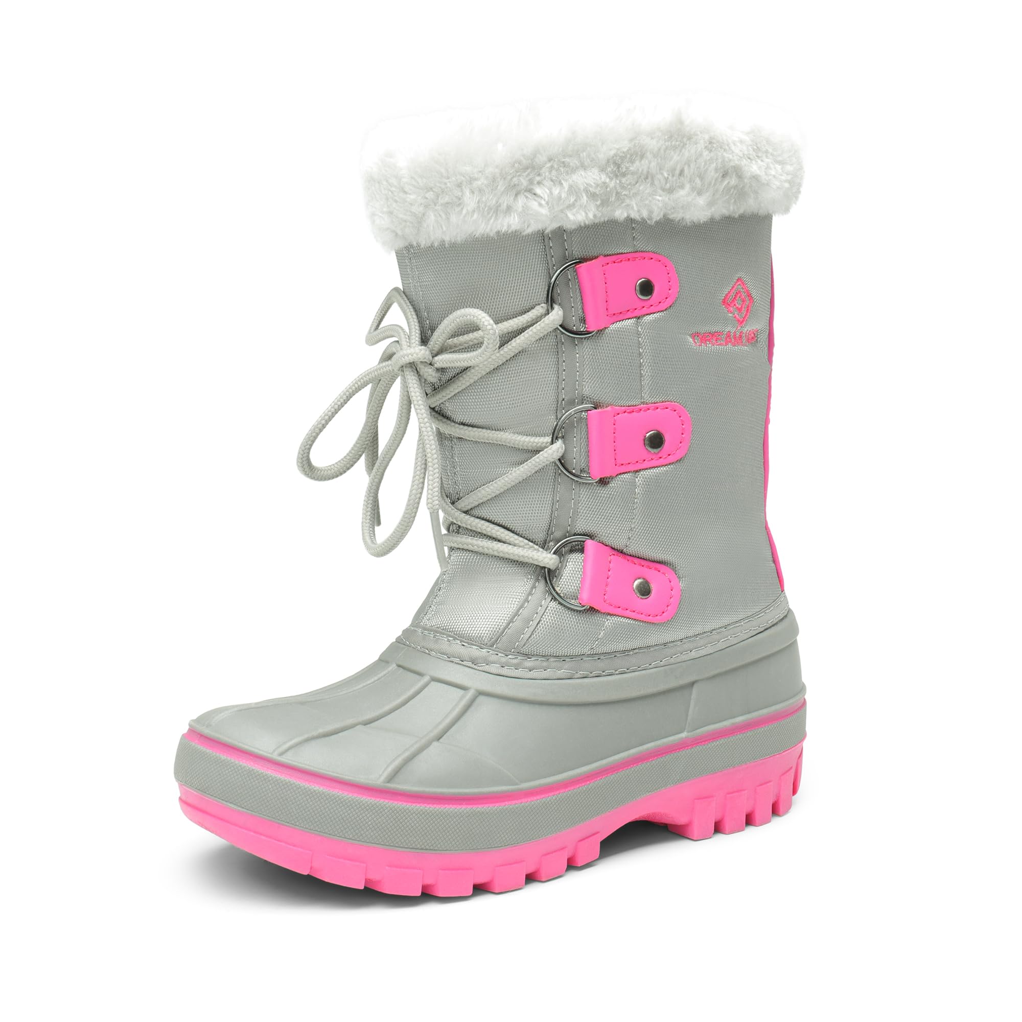 DREAM PAIRS Boys & Girls Faux Fur-Lined Ankle Winter Snow Boots