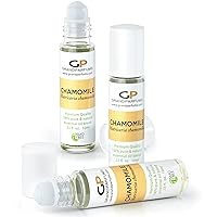 Chamomile Essential Oil Essential Oil 10ml Roller Bottle Roll-On Single Oil, Pre-Diluted and Ready-to-Apply, 100% Pure and Therapeutic-Quality, 10mL .33 Oz, Pack of (3) by Grand Parfums
