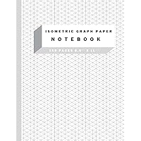 Isometric graph paper notebook: Isometric drawing paper (28'') for 3D projects, for professionals, adults and kids, 150 pages 8,5'' x 11'' (German Edition)