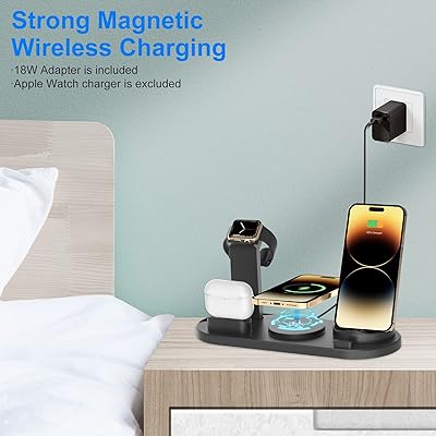 4in1 Magnetic Wireless Charging Station For Apple Watch Ultra 9 8 iPhone 15  Pro