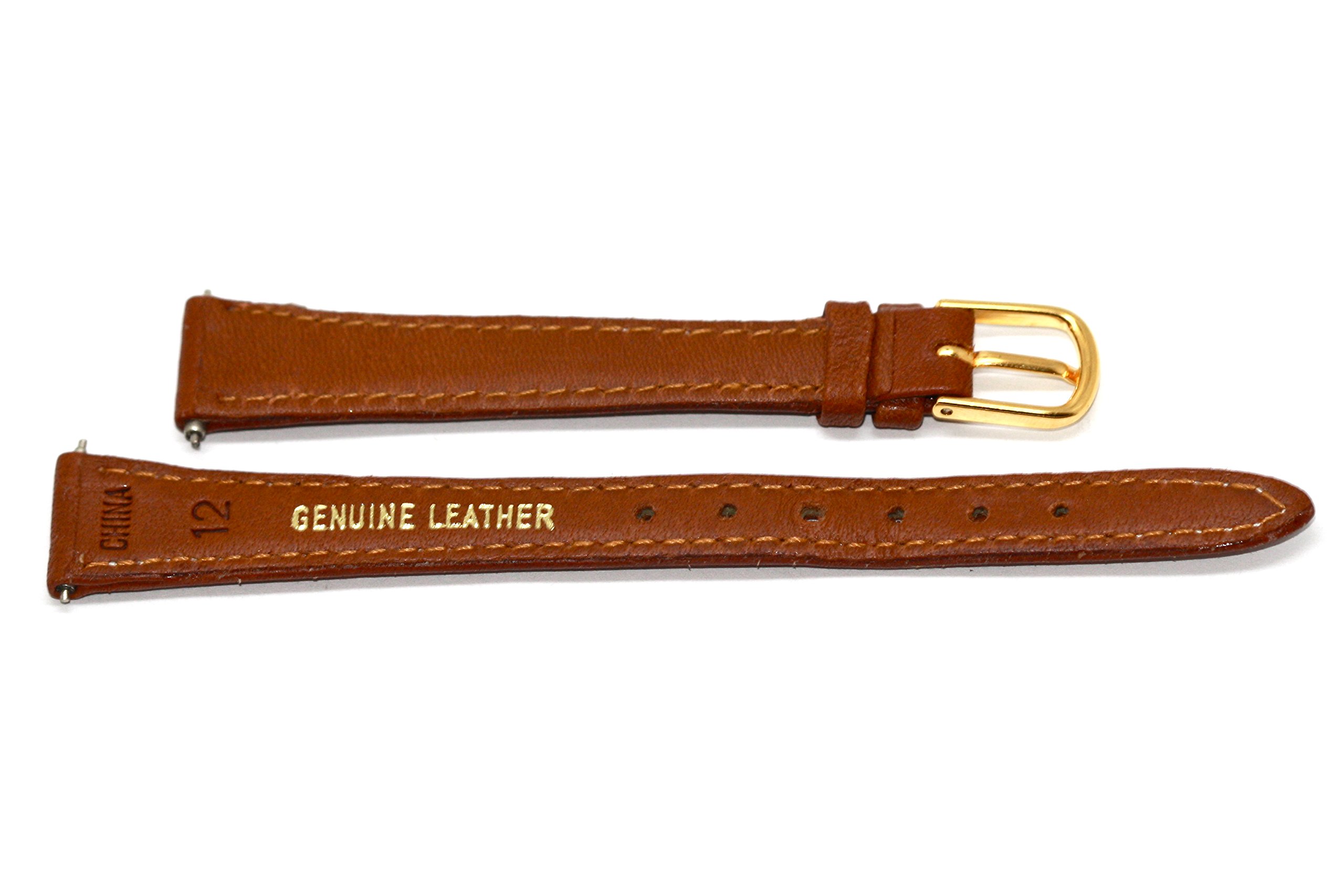 12mm Ladies Stitched Cowhide Leather Band