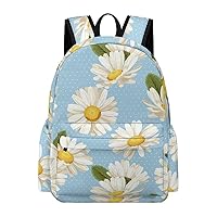 Camomile and Polka Dot Men's Travel Backpack Lightweight Casual Daypack Laptop Bag for Women Graphic Print