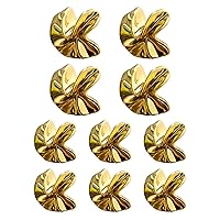 10PCS Unique Shape Sewing Buttons for Uniforms/Dresses/Suits/Blazer, Electroplating Gold Metal Buttons for Crafts, 4PCS 24mm and 6PCS 20mm Clothes Buttons, Art Buttons
