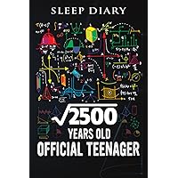Sleep Diary :Square Root Of 2500 50 Years Old Official Birthday: Sleep Log And Insomnia Activity Tracker Book Journal Diary Logbook to Monitor Track ... & Flexible For Adults Men & Women,Birthda