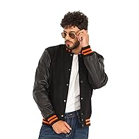 Varsity Letterman Jacket Wool & Genuine Leather Sleeves, Genuine Leather Varsity Jacket (16 Colours)