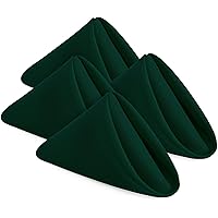 Utopia Home [24 Pack, Hunter Green] Cloth Napkins 17x17 Inches, 100% Polyester Dinner Napkins with Hemmed Edges, Washable Napkins Ideal for Parties, Weddings and Dinners