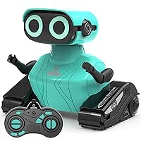 Robot Toys, Remote Control Robot Toy, RC Robots for Kids with LED Eyes, Flexible Head & Arms, Dance Moves and Music, Birthday Gifts for Boys Ages 3+ Years (Blue)