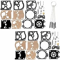 Pack of 2 K20-WAT Carburetor Rebuild Kit Compatible with WA WT Series Carb K11-WAT String Trimmer Leaf Blower Chainsaw Weedeater Ryobi Ryan IDC Homelite Lawnboy Toro McCulloch Craftsman