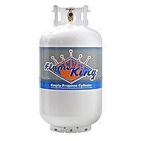 Flame King YSN-301 30 Pound Steel Propane Tank Cylinder with Type 1 Overflow Protection Device Valve DOT and TC Compliant, White (Package May Vary)