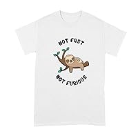 Not Fast Not Furious Shirt Funny Sloth Tshirt Cute Funny Sloth T-Shirt