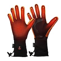 Heated Glove Liners for Men Women Winter Rechargeable Electric Battery Heating Thin Gloves, Heated Gloves for Riding Ski Snowboarding Hiking Cycling Hunting Arthritis
