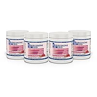 L-ARGININE PRO | L-arginine Supplement Powder | 5,500mg of L-arginine Plus 1,100mg L-Citrulline (Raspberry, 4 Jars)