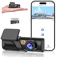 Dash Cam, WiFi FHD 1080P Dash Camera for Cars, Mini Car Camera, Dash Cam Front with Free 64GB SD Card, 160° Wide Angle, Night Vision, Loop Recording, 24H Parking Monitor, Support 128GB Max