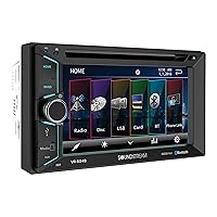 Soundstream VR-623B Built-in Bluetooth 6.2 Inch Touchscreen High Resolution TFT LCD Car CD DVD MP3 Receiver Hands Free Calls Audio Streaming USB AUX SD Card Inputs LED RGB Colors AM/FM Radio Stereo