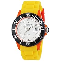 Madison Unisex Datum klassisch Quarz Uhr mit Gummi Armband U4484C