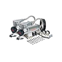 VIAIR 485C Dual Air Compressor for Air Suspension (2 Pack) 12V Continuous Duty Cycle Compressor for Air Tanks, Bags, Air Horns 200 PSI (Platinum)