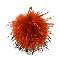 Homeemoh 13-14 cm Furry Faux Fur Pom Pom with Snap, Detachable Pompom Balls for Knit Hats Bags Shoes
