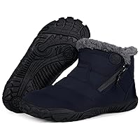 Womens Mens Barefoot Boots Shoes | Minimalist Winter Snow Boots | Warm Ankle Booties| Zero Drop Sole | Wide Toe Box | Slip on Sneakers